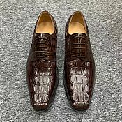 Обувь ручной работы handmade. Livemaster - original item Men`s shoes, made of natural embossed crocodile leather.. Handmade.