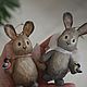 Christmas toys made of cotton wool Rabbit. Cotton wool toys for the new year. Christmas decorations. VeninnaS. My Livemaster. Фото №4
