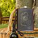 Flask of 560 milliliters (20 ounces) in leather, handmade. Flask. Revansh. My Livemaster. Фото №6