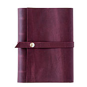 Канцелярские товары handmade. Livemaster - original item Beautiful leather notebook on rings with a belt and a magnetic button. Handmade.
