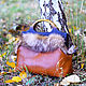 Bag valise lisichkina autumn leather with Fox fur with a wooden lock. Valise. flowersstyle (flowersstyle). Online shopping on My Livemaster.  Фото №2