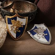 Украшения handmade. Livemaster - original item A pendant or a Badge the Shield of the Hero. Heroes of Might and Magic Heroes 3 brass silver. Handmade.