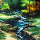 Landscape Oil Painting on canvas - "Emerald autumn forest". Pictures. Filin-art. Online shopping on My Livemaster.  Фото №2