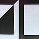 Картина диптих черно-белая геометрия «Для размышления» 2 по 30х30 см. Картины. Лариса Шемякина Чувство позитива (chuvstvo-pozitiva). Ярмарка Мастеров.  Фото №4