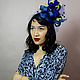Hat with roses ' Royal blue'. Hats1. Novozhilova Hats. Online shopping on My Livemaster.  Фото №2