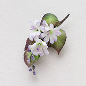 Тюльпан сиреневый фиолетовый брошь небольшой цветочек из фоамирана