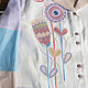 Linen Shirt patchwork with embroidery nude colours, Shirts, Novosibirsk,  Фото №1