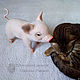 Chrona pig – the pig is felted from wool, felted toy (pig). Felted Toy. Woolen Zoo. My Livemaster. Фото №6