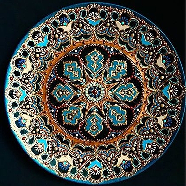 Тарелка декоративная Sacrament of the Eastern Night. Творческая студия Евгении Ансари. Тарелки ручной работы - Ярмарка Мастеров Тарелки ручной работы. Ярмарка Мастеров - ручная работа Тарелка декоративная Sacrament of the Eastern Night. Handmade.