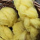 Yellow wool for felting and spinning painted, Wool, Cherkessk,  Фото №1