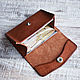 Order Small dark Brown leather wallet. Finist (tisneniekozhi). Livemaster. . Wallets Фото №3
