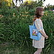 Blue bag comfortable textile shopper with fairy. Shopper. mechty-o-lete. My Livemaster. Фото №4