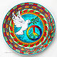 Decorative plate 'a Symbol of Love and Peace' hand-painted. Plates. Art by Tanya Shest. My Livemaster. Фото №4