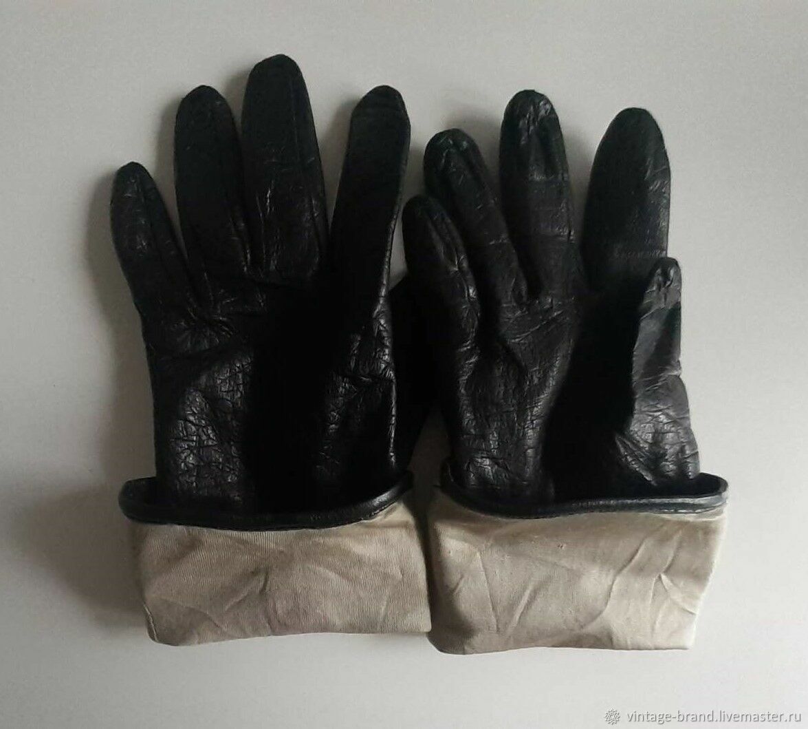 Винтаж: Дамские перчатки.Кожа натуральная – купить на Ярмарке Мастеров ...