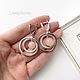 Harmony rose quartz earrings, spheres, silver clasps, round pink. Earrings. LovelyStones. My Livemaster. Фото №4