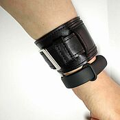 Украшения handmade. Livemaster - original item Cuff bracelet: Black Wristband Bracelet. Handmade.