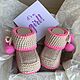 ' Balls ' knitted booties for newborn girl, Babys bootees, Tyumen,  Фото №1