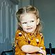 Children's dress with petticoat ' Hearts on mustard'. Childrens Dress. Alexandra Maiskaya. My Livemaster. Фото №4