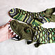Order Crocodile Socks Biting Green Colored Bright Socks For Women Men. Yuliya Chernova. Livemaster. . Socks Фото №3