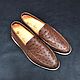 Men's loafers made of genuine ostrich leather, individual tailoring!, Loafers, St. Petersburg,  Фото №1