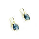 Dark blue earrings 'Element' gold-plated earrings, jewelry. Earrings. Irina Moro. Online shopping on My Livemaster.  Фото №2