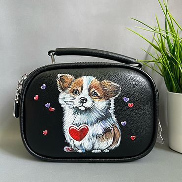 Сумки ручной работы. Ярмарка Мастеров - ручная работа Кросс боди «Корги». Handmade.