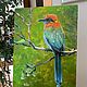 Exotic birds. Motmot. 30*40 cm. Pictures. White swan. Online shopping on My Livemaster.  Фото №2