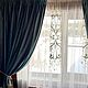 Curtains made of velvet and tulle 'Turquoise charm', Curtains1, Moscow,  Фото №1