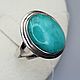 Order Silver ring with natural turquoise 16h12 mm. yakitoriya. Livemaster. . Rings Фото №3