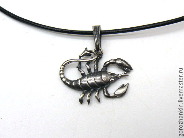 Pendant `Scorpio` hand crafted silver, bronze with gilding, silvering to buy to get the man to the girl on birthday, New year, 8 March, 23 February, Valentine's day, every day
