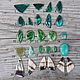 Cabochons malachite, chrome-diopside, prehnite, chrysoprase. Cabochons. creative_work. Online shopping on My Livemaster.  Фото №2