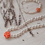Украшения handmade. Livemaster - original item Necklace beads Rose. Handmade.