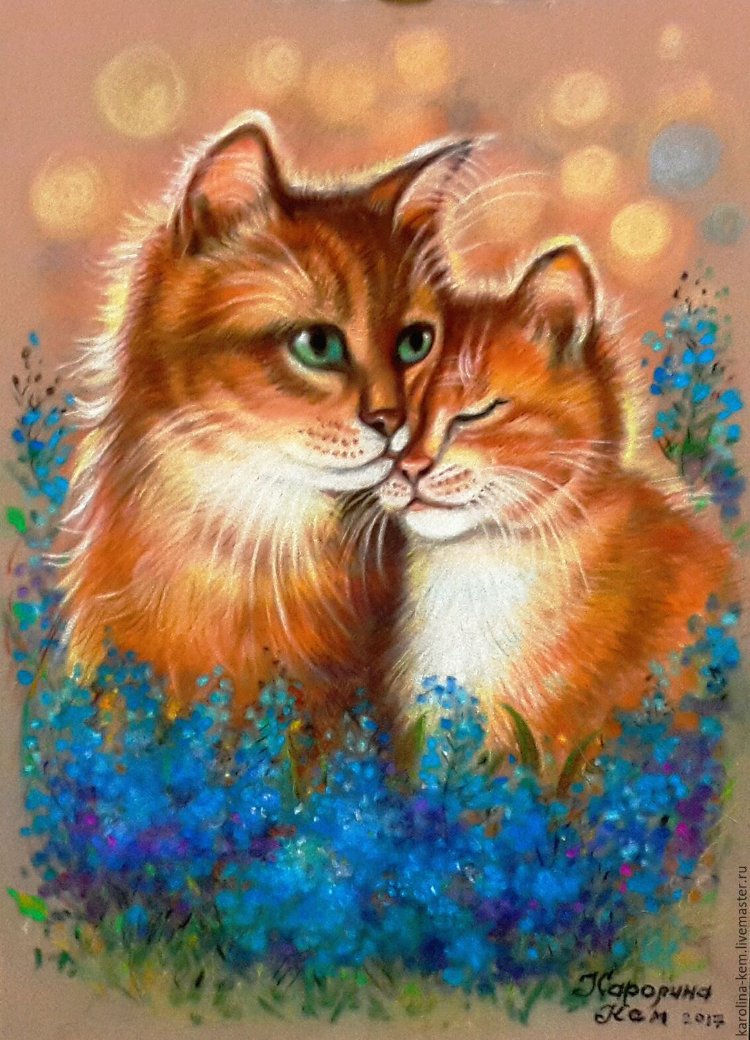 Картина с двумя котами
