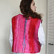 Felted vest 'Berry raspberry'. Vests. silk wool. My Livemaster. Фото №5
