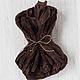Silk handkerchiefs, Chocolate 10 oz. Italian factory DHG. Fabric. KissWool. My Livemaster. Фото №4