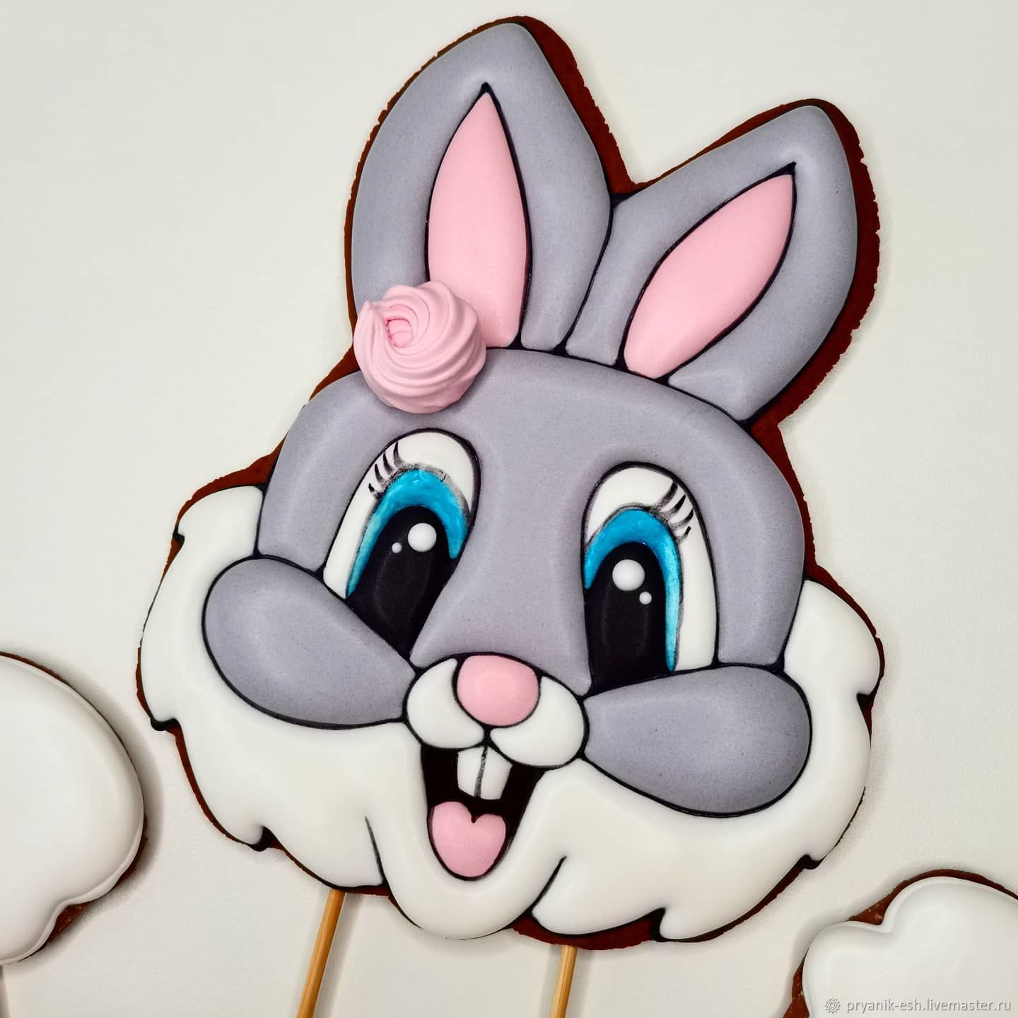 Пряники топперы для торта Заяц ушки лапки в интернет-магазине Ярмарка ...