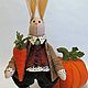 Bunny otoño. Tilda Toys. Handmade from Veronika. Интернет-магазин Ярмарка Мастеров.  Фото №2