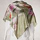 Batik silk scarf 'Lotus', Scarves, Moscow,  Фото №1