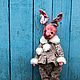Заяц тедди Зинка. Тедди Зверята. Family Toys (семейный магазин). Ярмарка Мастеров.  Фото №5