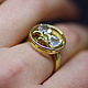 Ring with aquamarines 'Fish', gold, tsavorite garnets. Rings. EdGems jewerly. My Livemaster. Фото №4