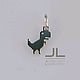 Silver pendant pixel dinosaur ' No Internet', Pendants, Kazan,  Фото №1