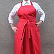 Women's apron with pockets. Elegant long apron in Russian style, Aprons, Voronezh,  Фото №1