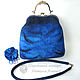 Bag blue ivory / women's felted purse / bag made of wool. Classic Bag. Woolen Zoo. My Livemaster. Фото №4