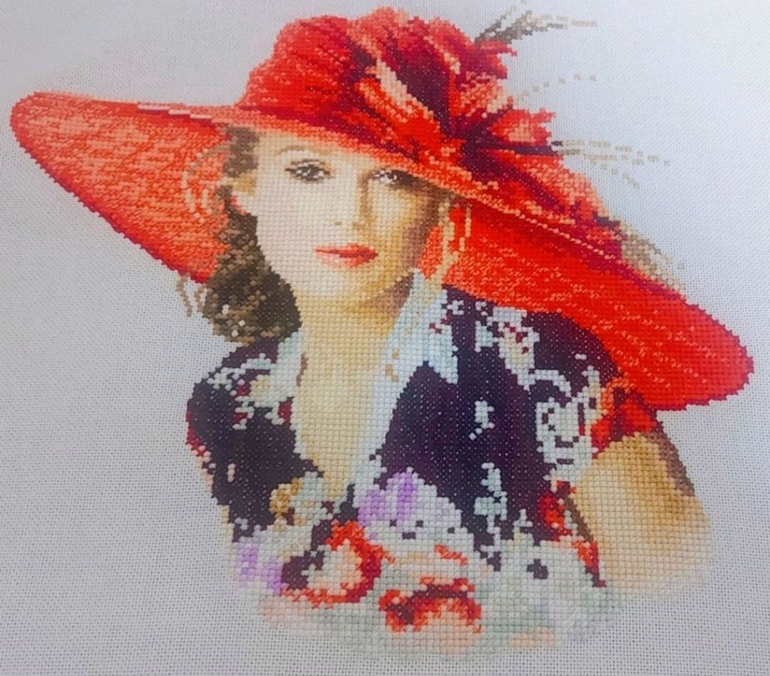 Алмазная вышивка New World«Женщина в широкополой красной шляпе»