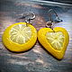 Asymmetric earrings 'Lemon slices'. Earrings. JulkichHandmadeJewelry (julkich). Online shopping on My Livemaster.  Фото №2