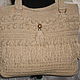 Knitted linen bag.Sountry. Classic Bag. In the rhythm of time. Knitting.. Online shopping on My Livemaster.  Фото №2