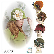V7464 Выкройка 5 Винтажных женских шляп 1930-1940 г. VOGUE
