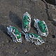 Lizard jewelry set with malachite in 925 silver AN0020. Jewelry Sets. Sunny Silver. My Livemaster. Фото №5