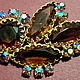 Brooch CZECHOSLOVAKIA large vintage Czech rhinestone 1970s. Vintage brooches. From USSR. Online shopping on My Livemaster.  Фото №2