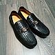 Order Men's moccasins, made of genuine python leather, in black!. SHOES&BAGS. Livemaster. . Moccasins Фото №3